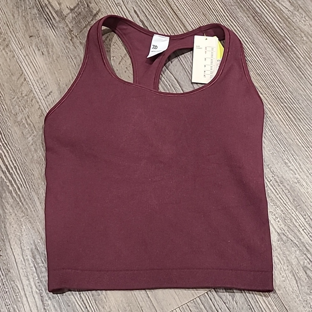 All In Motion Seamless Racerback Ribbed Tank Top - Picture 3 of 8
